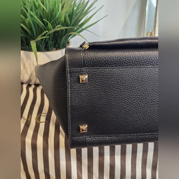 Henri Bendel The Rivington Black Leather Convertible Tote - Picture 8 of 16